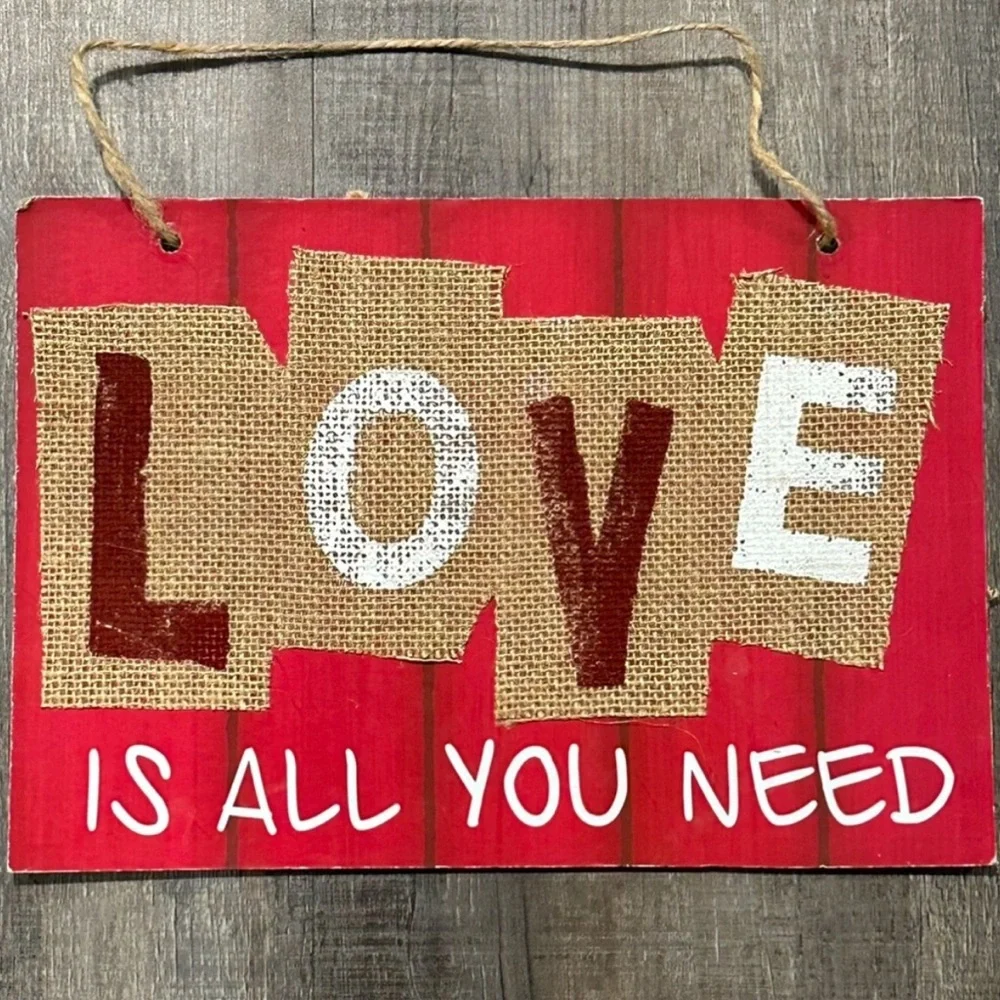 💞 New “Love Is All You Need” Valentine’s Day Decor Wall Sign